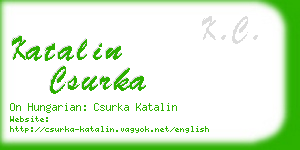 katalin csurka business card